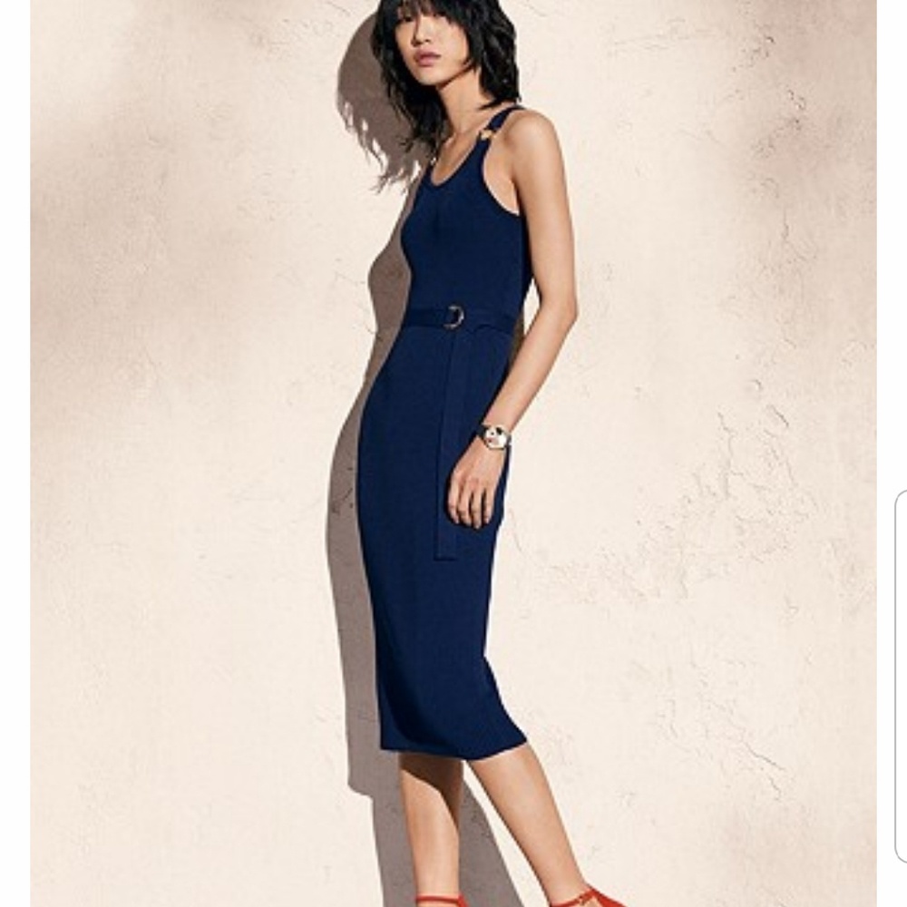 Micheal Kors navy blue nautical style dress